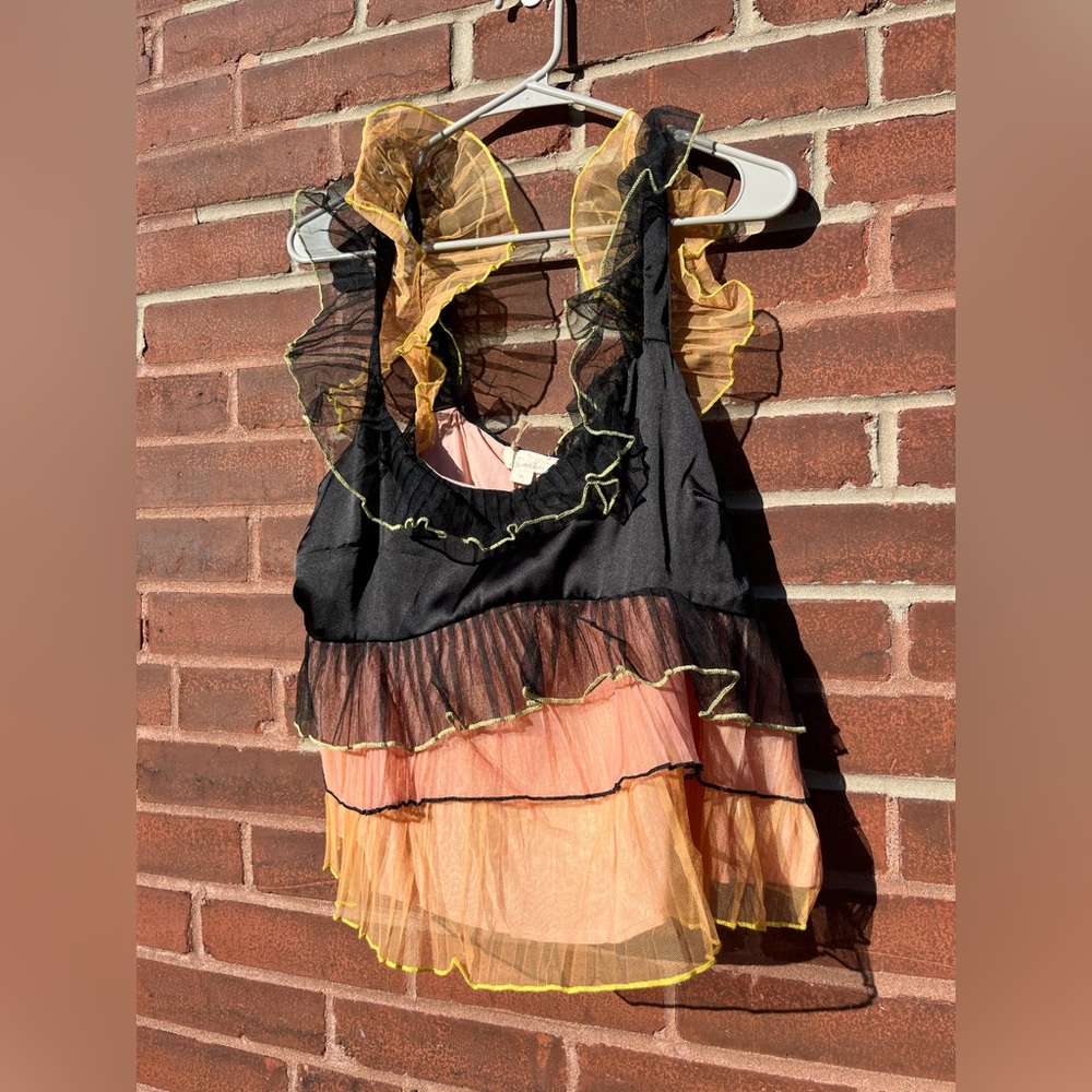 Anthropologie Party Ruffle Tank Top